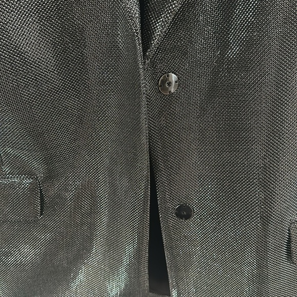 SOLD OUT H&M SHIMMERY METALLIC BLAZER SIZE XS NWT - Picture 10 of 13